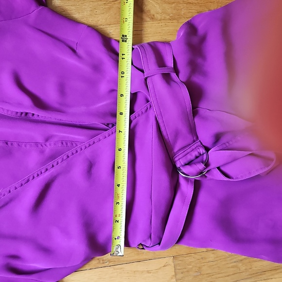 A.L.C. Claire Silk Wrap dress in fuschia, - Picture 11 of 12